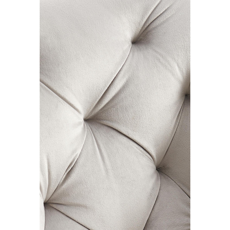 Fauteuil de table capitonné pivotant en Velours Gris Métal Noir Sorlian - 3