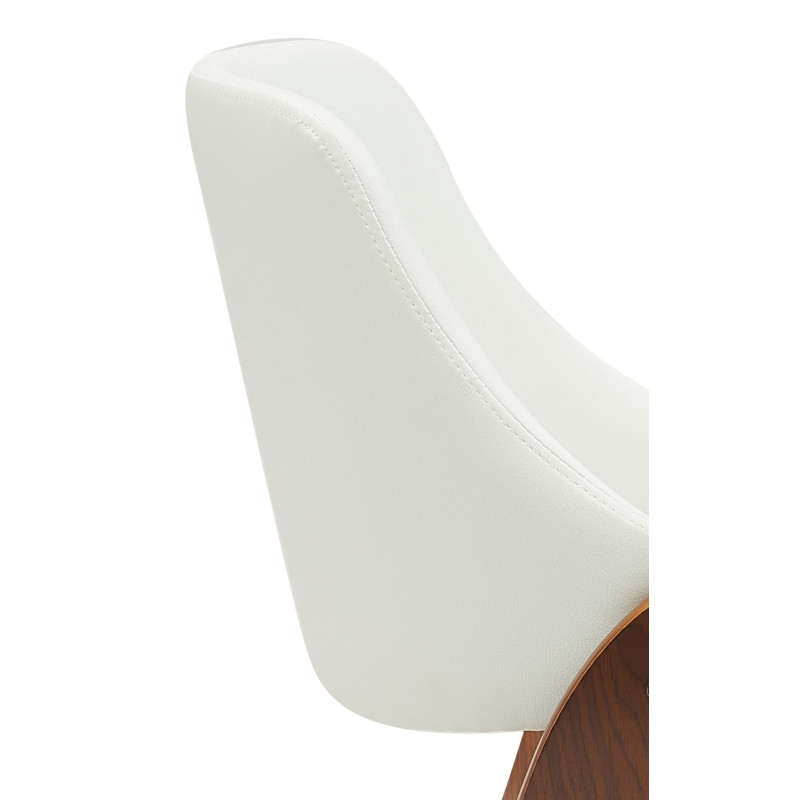 Chaise moderne haut de gamme en Polyuréthane Blanc Bois Marron Vorylia - 2