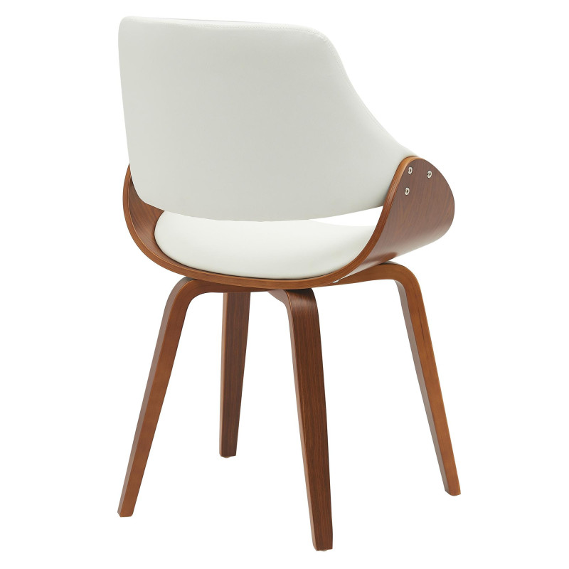 Chaise moderne haut de gamme en Polyuréthane Blanc Bois Marron Vorylia - 4