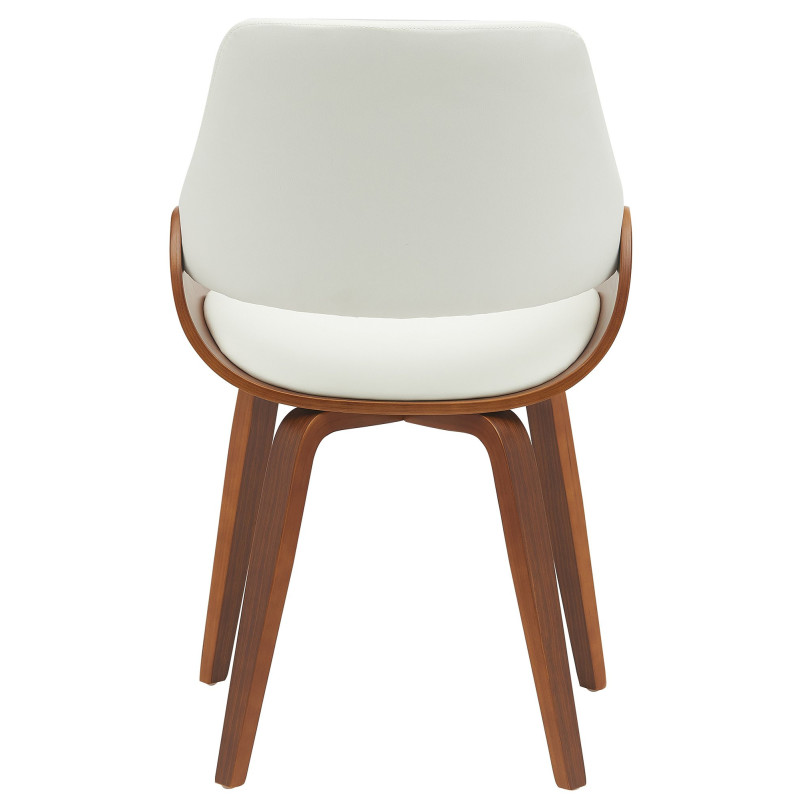 Chaise moderne haut de gamme en Polyuréthane Blanc Bois Marron Vorylia - 5