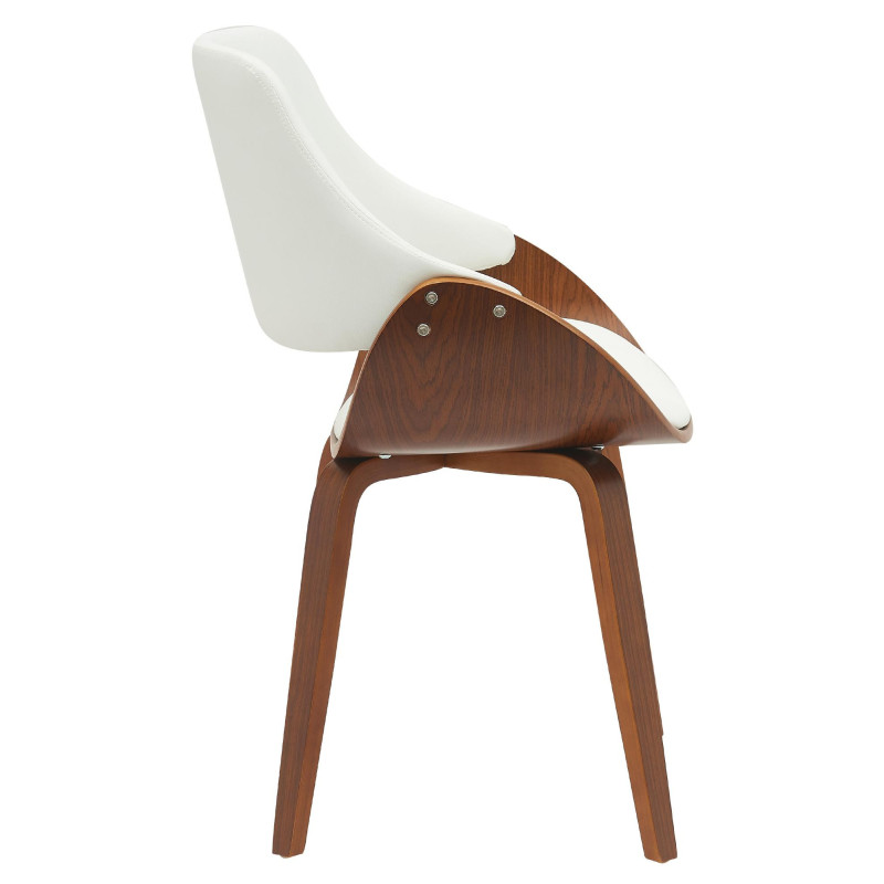 Chaise moderne haut de gamme en Polyuréthane Blanc Bois Marron Vorylia - 6