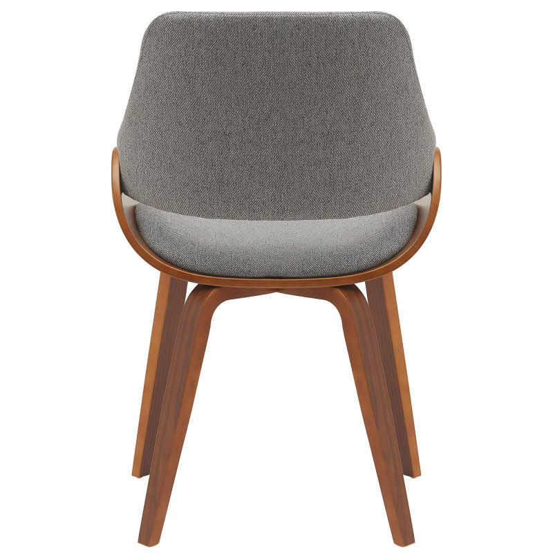 Chaise moderne haut de gamme en Tissu Gris foncé Bois Marron Vorylia - 3