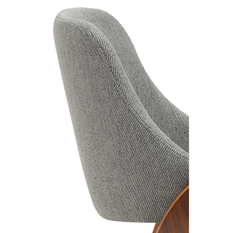 Chaise moderne haut de gamme en Tissu Gris foncé Bois Marron Vorylia - 6