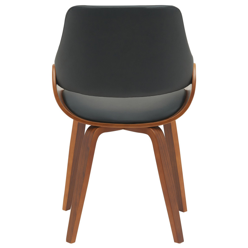 Chaise moderne haut de gamme en Polyuréthane Noir Bois Marron Vorylia - 4