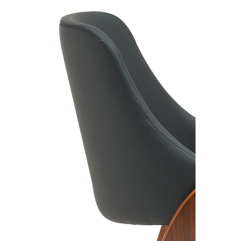 Chaise moderne haut de gamme en Polyuréthane Noir Bois Marron Vorylia - 5