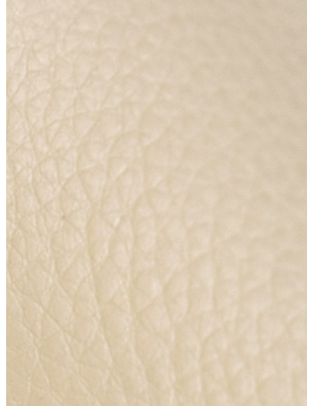 Fauteuil de table haut de gamme en Polyuréthane Blanc crème Bois Marron Velric - 6