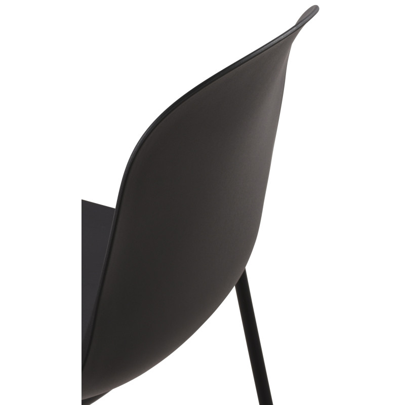 Chaise minimaliste moderne en Polypropylène Noir Zoryane - 4