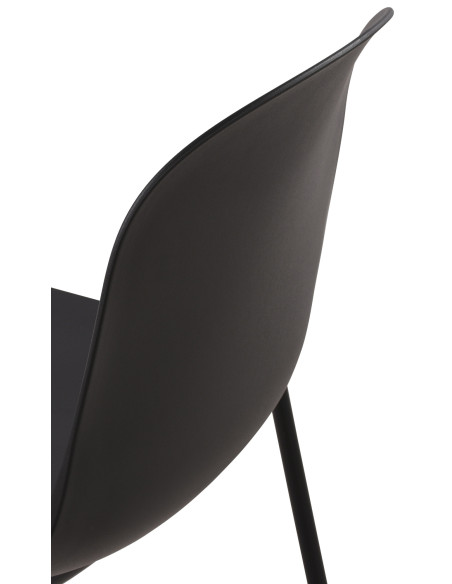 Chaise minimaliste moderne en Polypropylène Noir Zoryane - 4