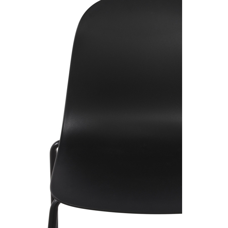Chaise minimaliste moderne en Polypropylène Noir Zoryane - 3
