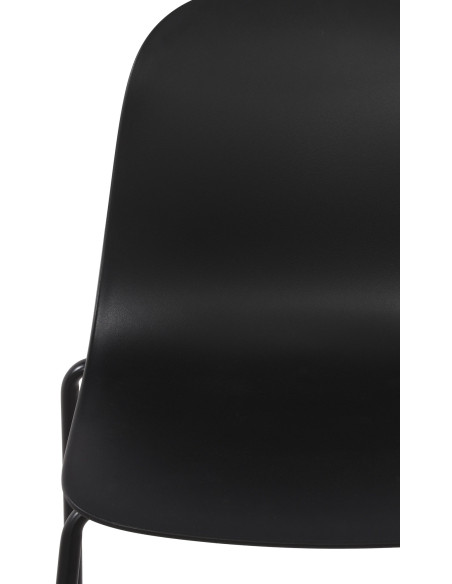 Chaise minimaliste moderne en Polypropylène Noir Zoryane - 3