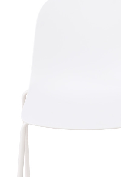 Chaise minimaliste moderne en Polypropylène Blanc Zoryane - 3