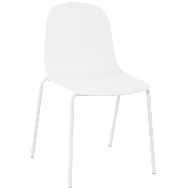 Chaise minimaliste moderne en Polypropylène Blanc Zoryane - 1