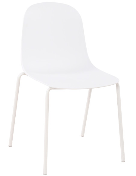 Chaise minimaliste moderne en Polypropylène Blanc Zoryane - 1