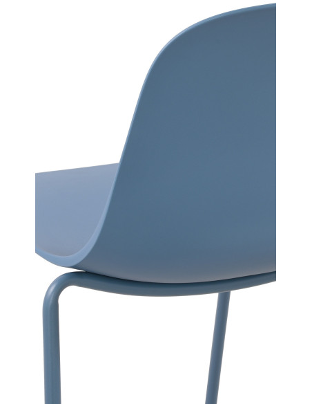 Chaise minimaliste moderne en Polypropylène Bleu Zoryane - 4