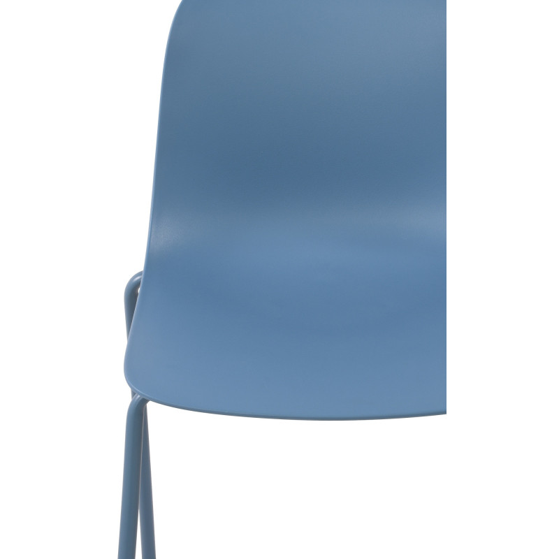 Chaise minimaliste moderne en Polypropylène Bleu Zoryane - 3