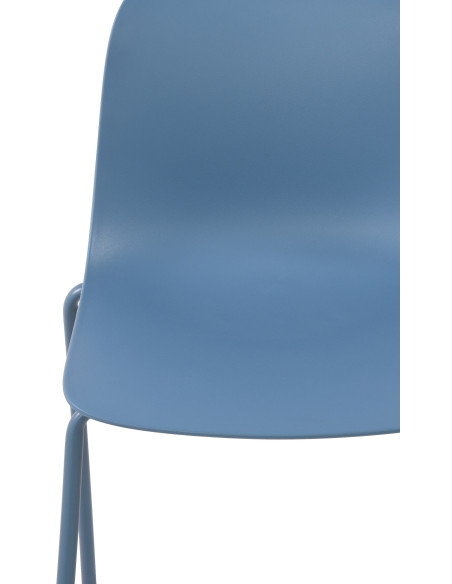 Chaise minimaliste moderne en Polypropylène Bleu Zoryane - 3
