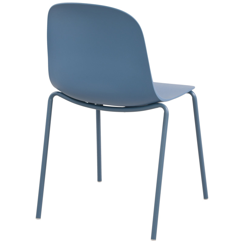 Chaise minimaliste moderne en Polypropylène Bleu Zoryane - 2