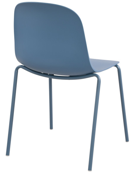 Chaise minimaliste moderne en Polypropylène Bleu Zoryane - 2