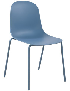 Chaise minimaliste moderne en Polypropylène Bleu Zoryane - 1