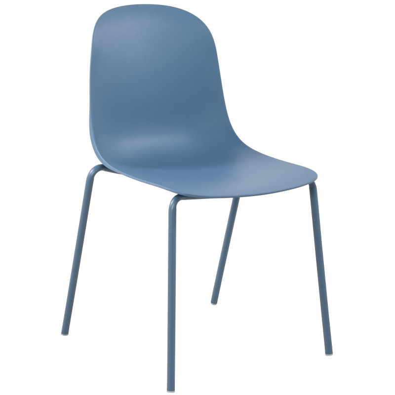 Chaise minimaliste moderne en Polypropylène Bleu Zoryane - 1