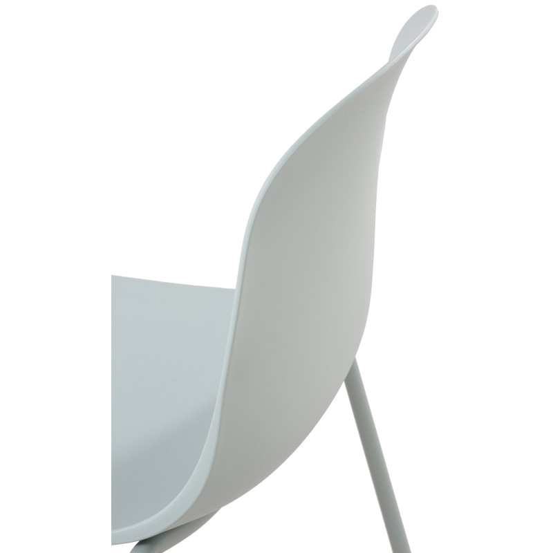 Chaise minimaliste moderne en Polypropylène Turquoise Zoryane - 4