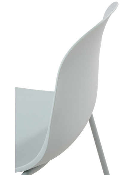 Chaise minimaliste moderne en Polypropylène Turquoise Zoryane - 4