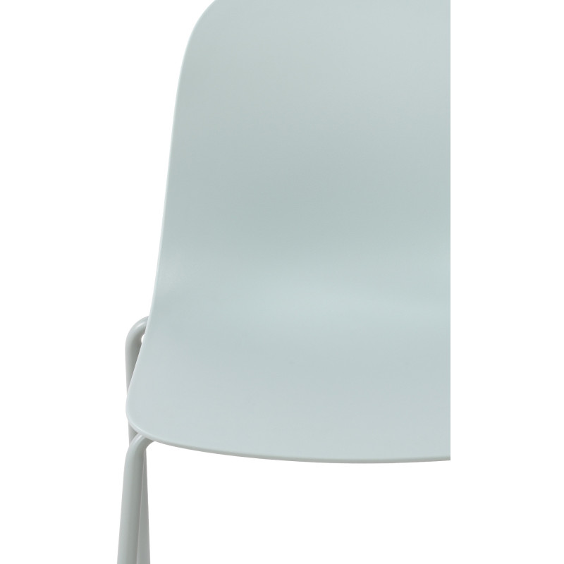 Chaise minimaliste moderne en Polypropylène Turquoise Zoryane - 3
