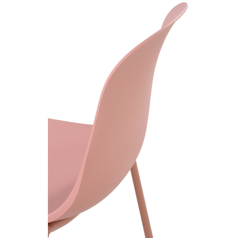 Chaise minimaliste moderne en Polypropylène Rose Zoryane - 4