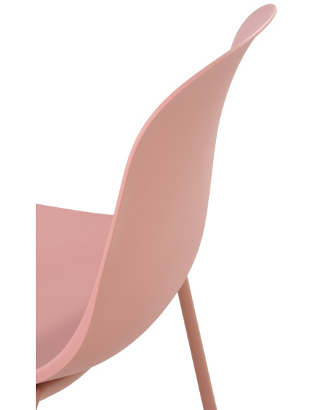 Chaise minimaliste moderne en Polypropylène Rose Zoryane - 4