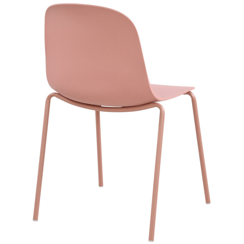 Chaise minimaliste moderne en Polypropylène Rose Zoryane - 2