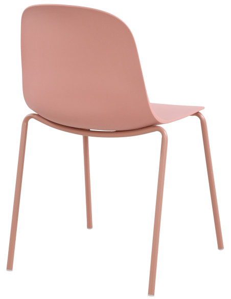 Chaise minimaliste moderne en Polypropylène Rose Zoryane - 2