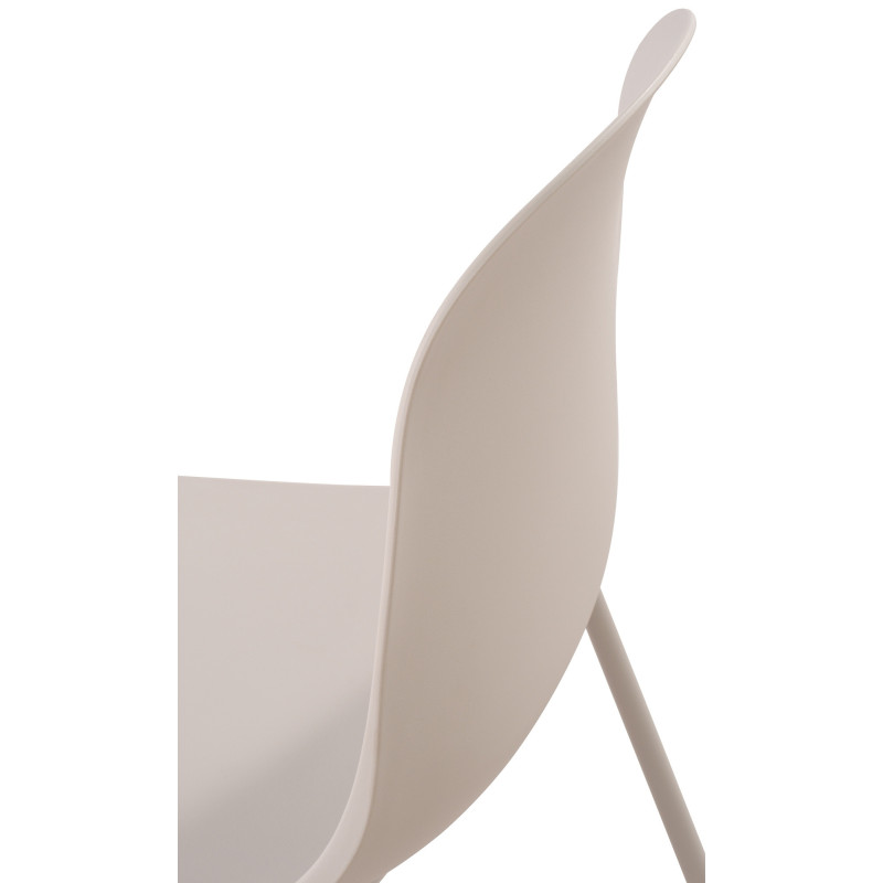 Chaise minimaliste moderne en Polypropylène Gris clair Zoryane - 4