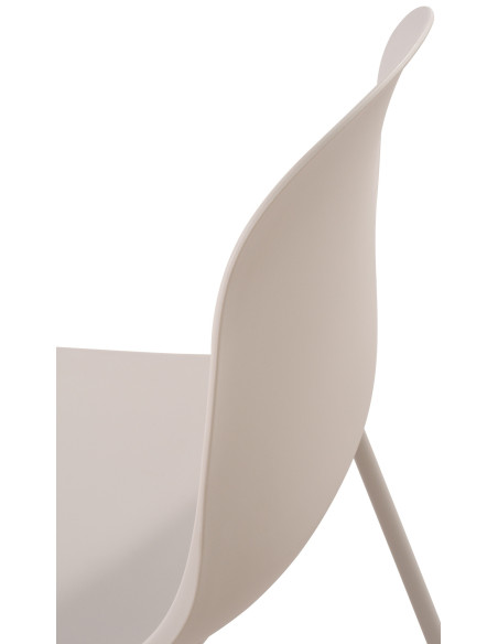 Chaise minimaliste moderne en Polypropylène Gris clair Zoryane - 4