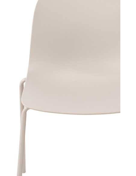 Chaise minimaliste moderne en Polypropylène Gris clair Zoryane - 3