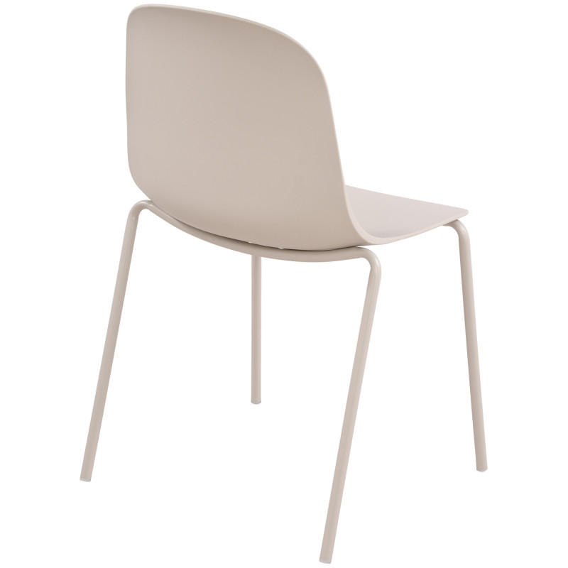 Chaise minimaliste moderne en Polypropylène Gris clair Zoryane - 2