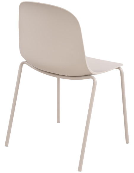 Chaise minimaliste moderne en Polypropylène Gris clair Zoryane - 2