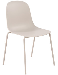 Chaise minimaliste moderne en Polypropylène Gris clair Zoryane - 1