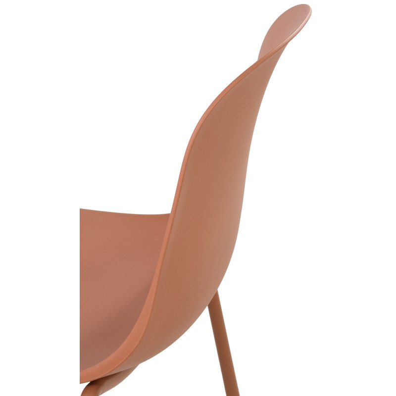 Chaise minimaliste moderne en Polypropylène Terracotta Zoryane - 4