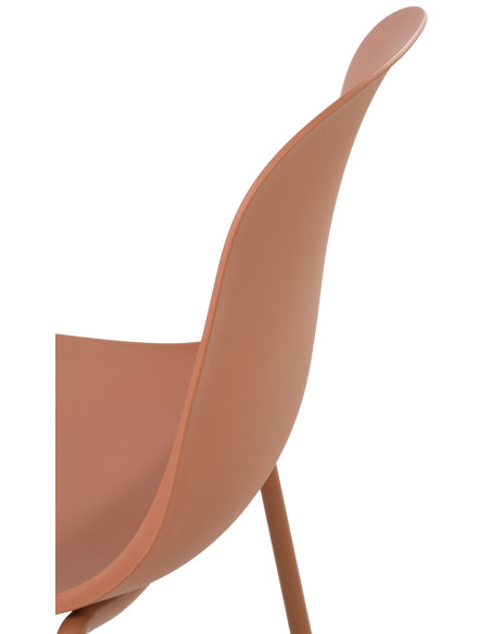 Chaise minimaliste moderne en Polypropylène Terracotta Zoryane - 4