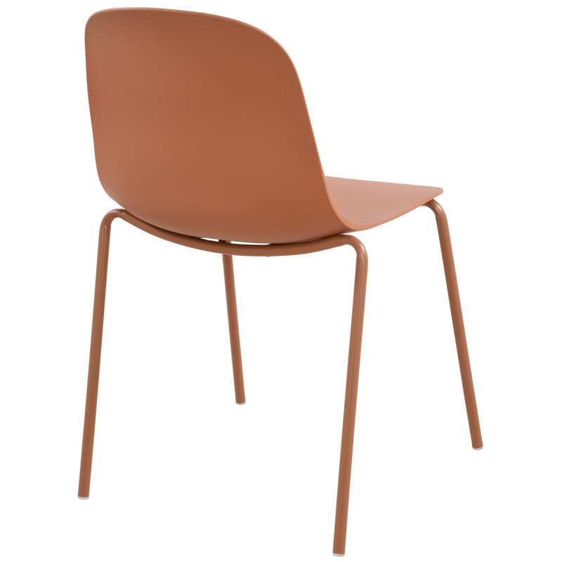 Chaise minimaliste moderne en Polypropylène Terracotta Zoryane - 2