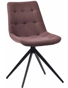 Chaise pivotante moderne en Tissu Marron Métal Noir Cylori - 1