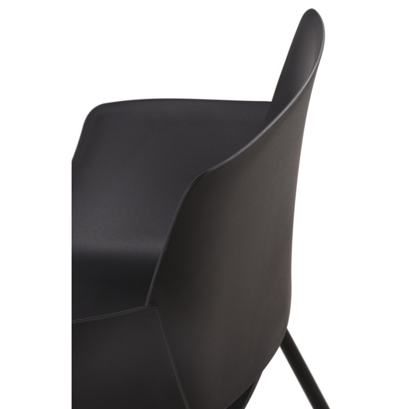 Fauteuil de table moderne en Polypropylène Noir Zoryane - 2