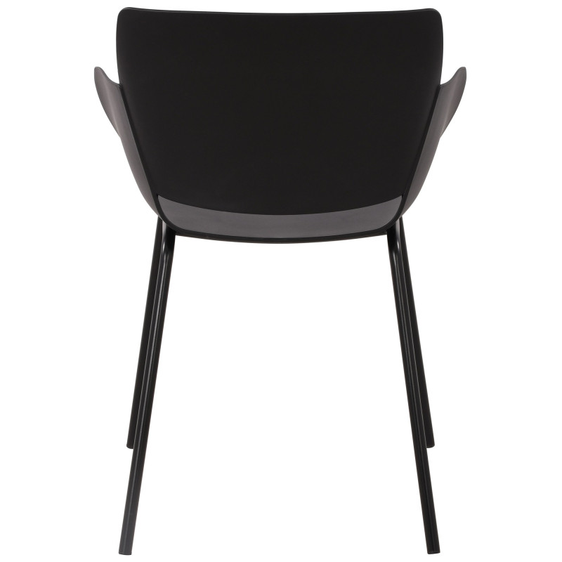 Fauteuil de table moderne en Polypropylène Noir Zoryane - 4