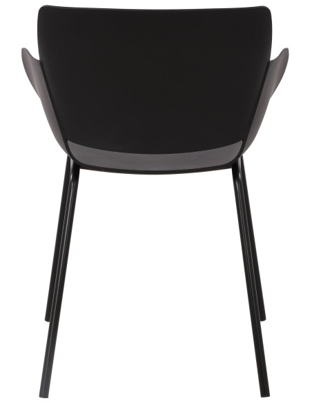 Fauteuil de table moderne en Polypropylène Noir Zoryane - 4
