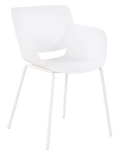 Fauteuil de table moderne en Polypropylène Blanc Zoryane - 1