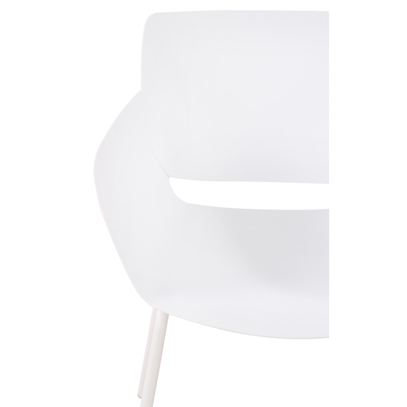 Fauteuil de table moderne en Polypropylène Blanc Zoryane - 2