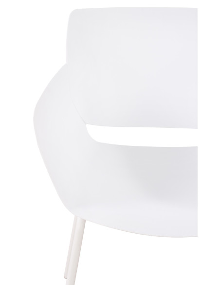 Fauteuil de table moderne en Polypropylène Blanc Zoryane - 2