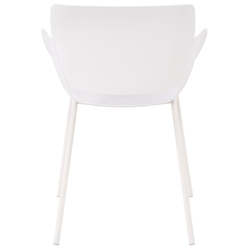 Fauteuil de table moderne en Polypropylène Blanc Zoryane - 4