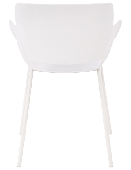 Fauteuil de table moderne en Polypropylène Blanc Zoryane - 4