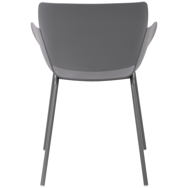 Fauteuil de table moderne en Polypropylène Gris foncé Zoryane - 4